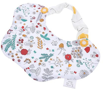 SHOWERORO Dorable Baby Drooling Bibs Cartoon Printing Cotton Baby Weaning Bibs for Eating