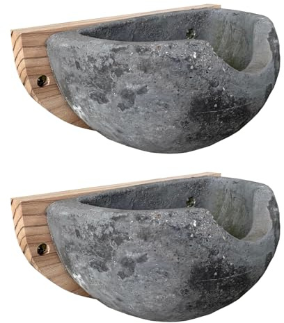 Selections Concrete House Martin Bird Nest Box Rounded Half Cup Nester (Set of 2)