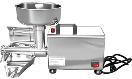EJWOX 450W Stainless Steel Electric Jam Maker, Commercial Tomato Milling Machine Food Strainer Sauce Squeezer for Soft Fruits Home Kitchen Restaurant