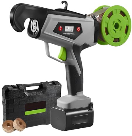 MYXJX Máquina atadora de Plantas, Máquina de encuadernación inalámbrica for jardín y viñedos, diámetro 25 mm, con Ajuste tensión 3 a 8 Marchas