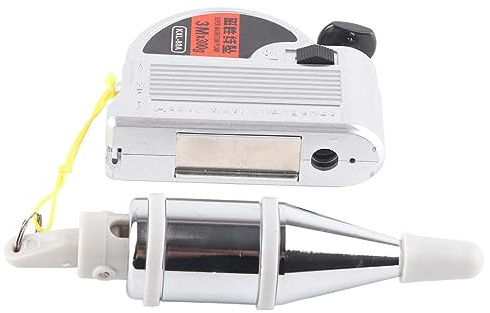Filo a piombo automatico, Martello a filo magnetico con blocco di sicurezza, Strumento di misurazione verticale per l'edilizia, Filo a piombo regolabile con filo di nylon di alta (zio paterno)