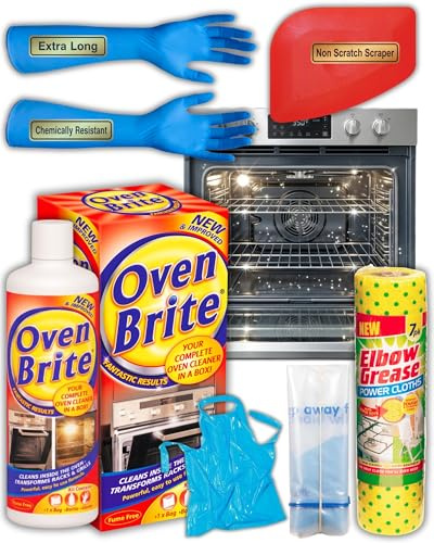 Professional Oven Cleaner Kit - Heavy Duty Oven Brite 500ml + Long Gloves