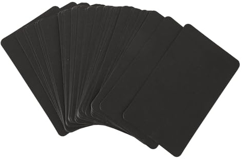 Annadue 100 St Kartongpapper, Mångsidigt Tjockt DIY-kort, Tomt Kartong för Vykort Festinbjudningar Gratulationskort Scrapbooks (9x5,4cm / 3,5x2,1in, 350gsm, svart,)