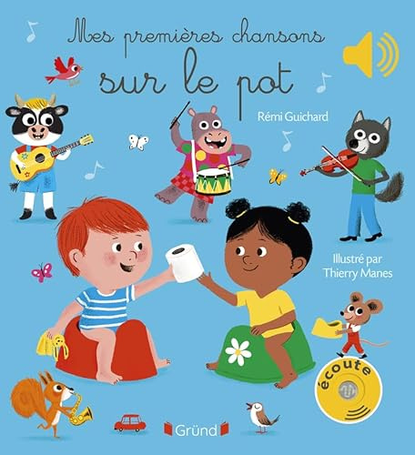 Mes premières chansons pour le pot Livre sonore et d'éveil avec 6 puces sonores Bébé dès 6 mois