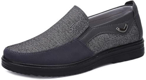 Asifn Uomo Eleganti Mocassini Centesimo Casuale Inverno Guida Commerciale Scarpe Formale Pantofole Passeggio Oxford（Grigio,48 EU