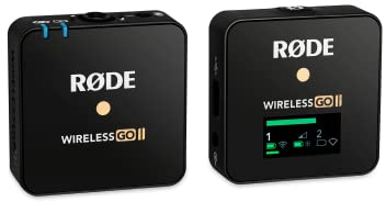 RØDE Wireless GO II Single ultrakompaktes kabelloses Zweikanal-Mikrofonsystem mit einem eingebauten Mikrofon, integrierter Aufnahmefunktion und 200 m Reichweite für Filmproduktion, Interviews