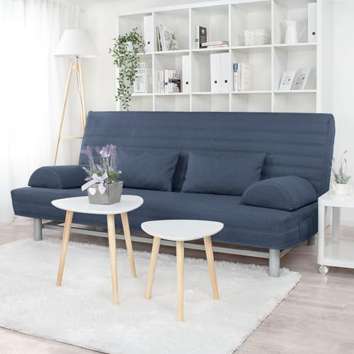 Dagra Gesteppter Bezug für Beddinge 3-er Bettsofa Streifen (Navy Blue L20)