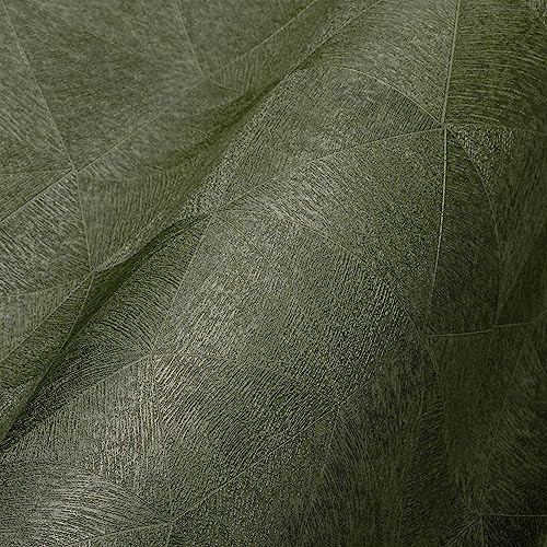 Livingwalls Resestilar fibertapet – tapet med mosaikutseende i grönt – tropisk väggtapet för olika rum i 10,05 m x 0,53 m