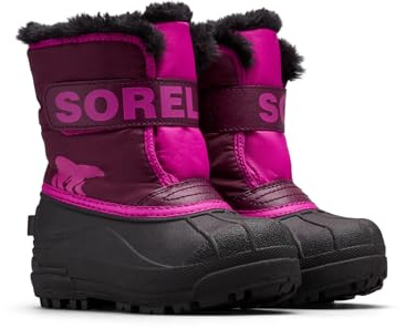 SOREL Children's Snow Commander Boot - Purple Dahlia, Groovy Pink - 11