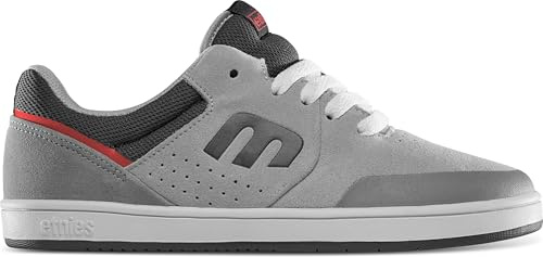etnies Mixte Kids Marana Skate Shoe, Grey/Grey/Red, 34.5 EU