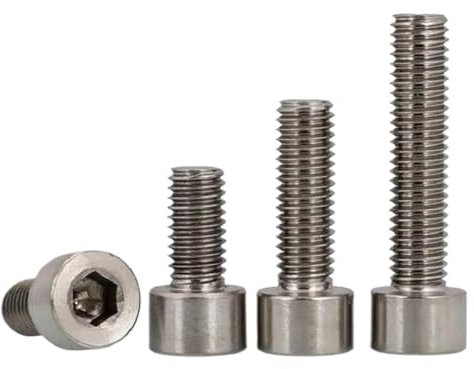 AYYSSM 20PCS M4x6/8/10/12/70mm GB70.1 Titanium Bolt DIN912 Column Head Hexagon Socket Grey Color Ti Bolts Titanium Screws Ti Fasteners(M4X35 20PCS)