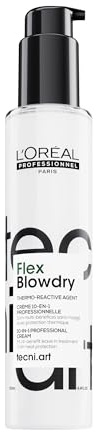 L'Oréal Professionnel Pre-Styling Föhncreme mit 10-in-1- Vorteilen bei allen Haartypen, Hitzeschutz bis zu 230°C, Tecni.ART, Flex Blow Dry, 150m