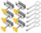 KICHOUSE 1 Ensemble Limiteur de Portes et fenêtres Bouchon clé loquet butoirs de Porte butoir de fenêtre de sécurité serrures de fenêtres coulissantes Métal Silver