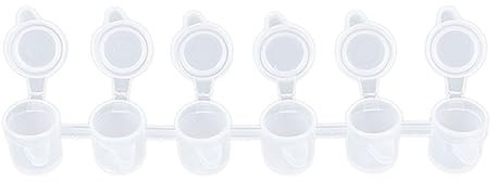 Boîte de peinture polyvalente en plastique 6 bandes de vernis de 3 ml pour une organisation facile de voyage pour la gouache aquarelle et la peinture à l'huile