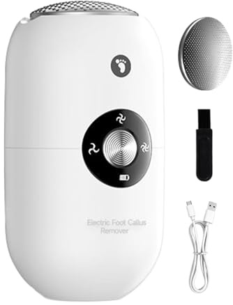 Tisujune Quitacallos Para Pies - Eliminador Eléctrico De Callosidades En Pies - Exfoliador Eléctrico Impermeable Recargable Para Piel Seca Y Muerta Con Raspador Y Viaje