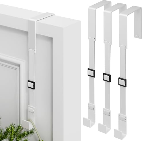 ytorgr 3 Pièces crochets pour couronne Cintres de Guirlande de porte d'entrée En acier inoxydable Pour suspendre la porte