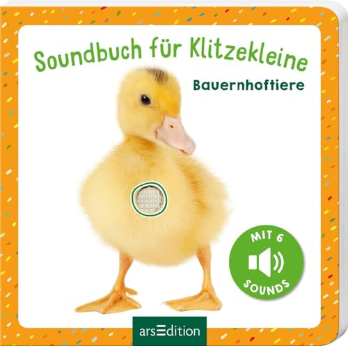 Soundbuch für Klitzekleine – Bauernhoftiere: Allererstes Soundbuch mit 6 hochwertigen Tiergeräuschen für Kinder ab 12 Monaten