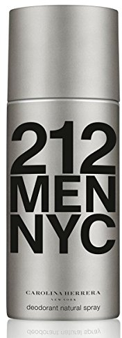Carolina Herrera Homme, 212 Men NYC Deodorant Natural Spray, 150 g