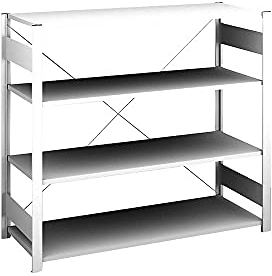 KAISER+KRAFT Buffet Etagère, gris clair, Hauteur 1200 mm, 4 étagères, Standard étagère, étagère Profondeur 500 mm, max.?: étagère Charge 185 kg.