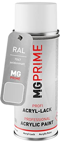 MG PRIME RAL 7047 Gris tele 4 / Telegrey 4 Bote de spray 400 ml satinado de secado rápido