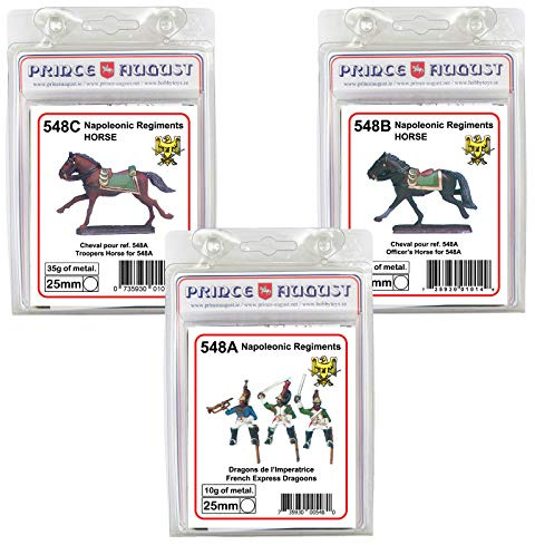 Prince August Hobby PA548 Lot de 3 moules de moulage Motif impératrice française Dragons