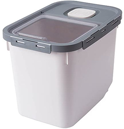 DAOGUAN Grande boîte de rangement hermétique avec couvercle rabattable et roulette pour nourriture pour animal domestique 10 kg