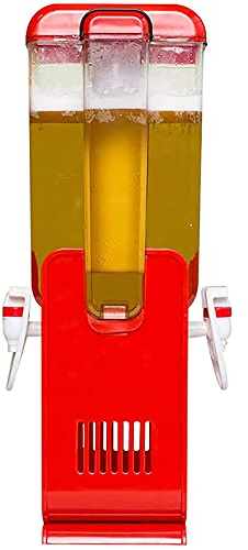 Boyuan Dispenser a Torre per Birra da 5 Litri, distributore di Bevande ad Alta capacità a Torre per Bevande, con 2 rubinetti e Tubo di congelamento incandescente, per Feste, Ristorante, KTV,Giallo
