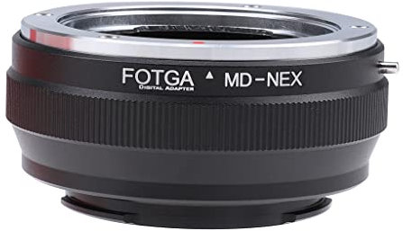 Fotga Adaptador de objetivo para objetivo Minolta MD a cámara Sony DSLR sin espejo NEX-7 NEX-F3 A6000 A6100 A6300 A6600 A7 A7R A7S II III IV A9 II A7C A1 ZV-E10