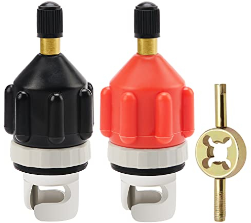 VooGenzek 2 Stücke SUP Ventil Adapter, Aufblasbare Pumpenadapter, Multifunktions-Ventiladapter, für Schlauchboote Kanu Kajakfahren Paddelboard Schlauchboot Luftventiladapter