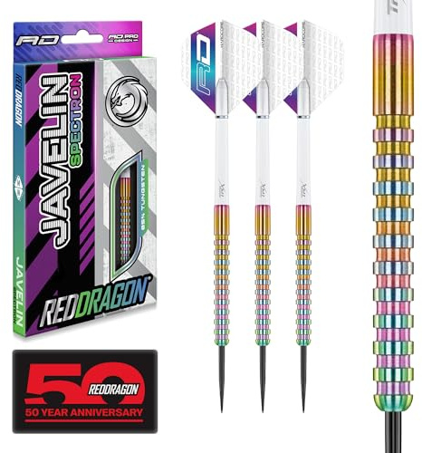 RED DRAGON Darts | Javelin Spectron 26g Steel Tip | 85% Tungsten Darts Set