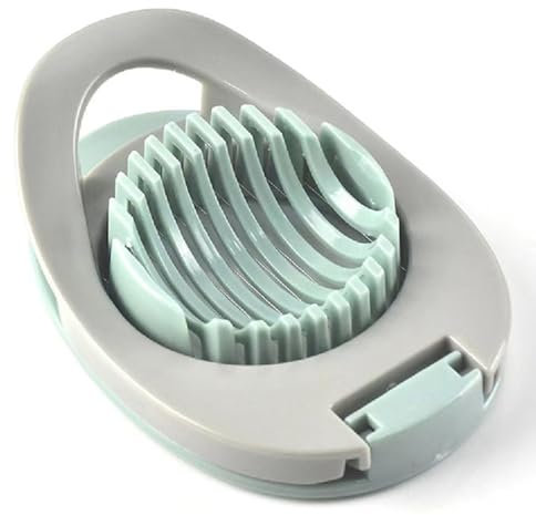 Egg Slicer with Stainless Steel Wire Egg Slicer, Multifunctional Egg Cutter for Evenly Slicing Boiled Eggs Ham Banana and Strawberry(Green)