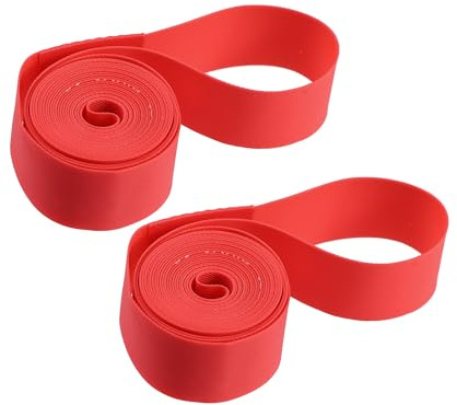 TUCKBOLD 26 Bike Wheel Rim Strip Rim Tape Liner Inner Tube Band PVC Red Pair Automotive Parts