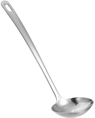 28cm Edelstahl Silber Suppenkelle Suppenschöpfer Edelstahl Soßenlöffel Poliert Servierlöffel von Suppen und Eintöpfen