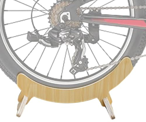 Portable Stand - Wooden Frame Base, Parking Support | 20.4×15.7×8.6in Disassemblable Holder with Multi-Slot Fit, Floor Stand for Road Bike Display in Studios, or Maintenance Settings