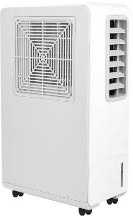 DEWIN Climatiseur Mobile Sans Évacuation Climatiseur Portable 200W 110 m³ / H refroidisseur d'air Réfrigérant R290 Économie d'énergie pour le salon de la cuisine 59x35x21.5 cm Connecteur EU