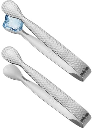 Kixolazr Pinzas para cubitos de hielo, pinzas de acero inoxidable, pinzas para servir el hogar, para rodajas de limón, gelatina, hogar, camarero, té, panadero, restaurante, hotel, club