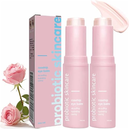 Rosehip Moisturizing Eye Stick, Advanced Brighten Eyes Cream Stick, Hydrating Eye Sticks, Wrinkles, Lift Eyes Line & Anti-Agin, Moisturizing, Hydrating Cream, For All Skin Types (2 PCS)