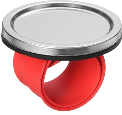 QUARKZMAN Bracciale Magnetica Portaspilli Cerchio Polso Cuscino per Spilli Cinturino in Silicone per Cucire Trapuntare Rosso