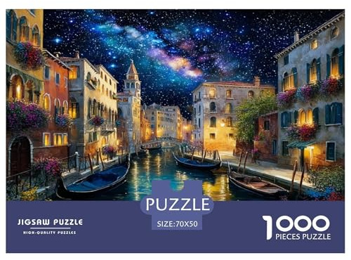 Ciudad de luz Nocturna Puzzle De 1000 Piezas, Juego Educativo, Desafío, Clásicos para Adultos Y Niños A Partir De 12 Años Un Rompecabezas Desafiante - Decoración del Hogar 70x50cm/1000pcs