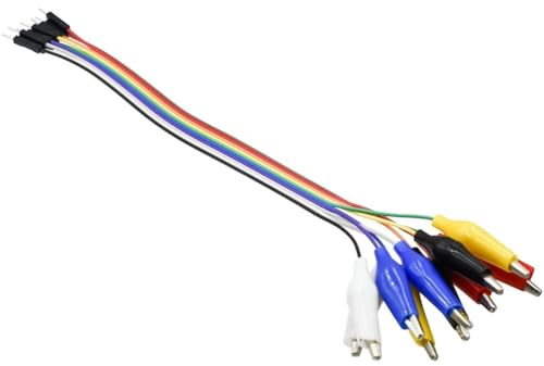 20cm 10pin-End Alligantor Clips Jump Wire Male Female Crocodile Clip Test Lead Jumper Wire Line Cable DIY C0innection