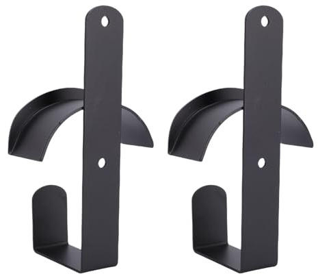 FILFEEL Wall Mount Saddle Rack Set – -Duty Iron Horse Bridle Holder with Hook for Saddles, Bridles & Riding Gear – Stable Tack Storage Bracket for Barn, Stall & Tack Room – 2 Pack