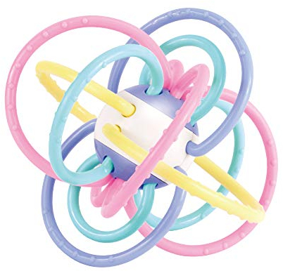 WEofferwhatYOUwant Baby Sensorischer Beißring - Weiche Rassel-Ringe zum Greifen und Kauen - BPA-Freies Spielzeug 0-6 Monate - Sensorische Entwicklung