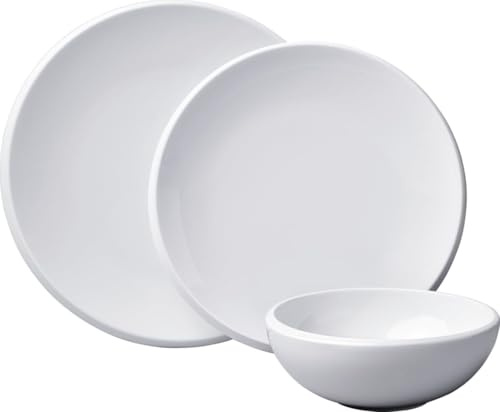 Villeroy & Boch NewMoon 12-Piece Dinnerware Set, Service for 4, Plates & Bowls, Premium Porcelain, Made in Germany