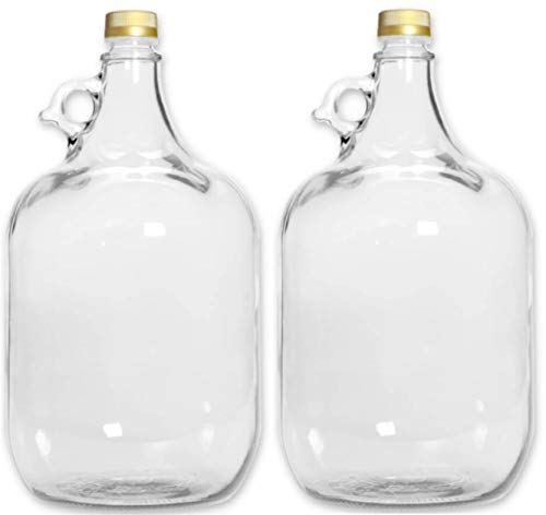 lilawelt24 2 x 5L GLASBALLON Weinballon GÄRBALLON GLASFLASCHE Flasche Gallone Leere Glasflasche zum Befüllen