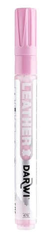 DARWI - DA0420013475C - Marcatore per cuoio - colore Rosa - Punta 2 MM - 6 ML - DARWI LEATHER - Colore per cuoio morbido- Hobby Creativi - Attività manuale - Bricolage