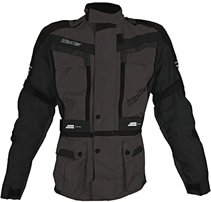 WinNet Giacca Giubbotto da Moto da Donna 3 Strati con Protezioni Omologate di 2° Livello