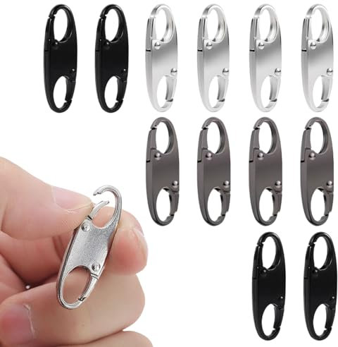 UILYNIU 12 Piezas Cremallera Clips Antirrobo Disuasión, Clip de Cremallera Antirrobo, Cierre Cremallera Mochila, Tirador Cremallera Deslizador Fijador para Maletas, Equipaje, Mochilas (Multicolore)