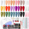 COSCELIA Kit Unghie Gel Completo, 15 Coloris Set Smalto Semipermanente Unghie con 3 Gel Ricostruzione Unghie, Matt Top Base Coat Regali per Principianti
