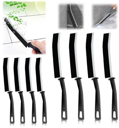 Joint Brush, Pack of 8 Joint Brushes with Detergent Dispenser, Gap Cleaning Brush, Bathroom Tiles, Joint Cleaner Brush, Joint Brushes, Gap Cleaning Tools for Door Window Rails