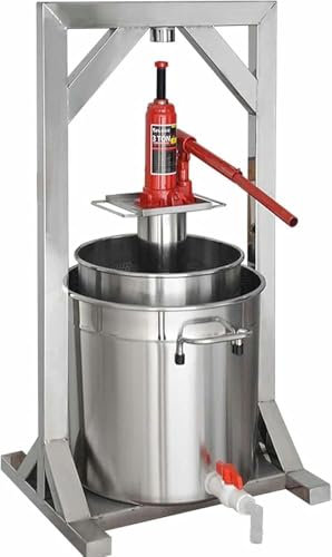 Pressoir à fruits, presse à vin de fruits 12/22/36 l, presse domestique manuelle, presse à cidre en acier inoxydable avec système hydraulique, pour la fabrication de cidre, de vin et de cidre (taill